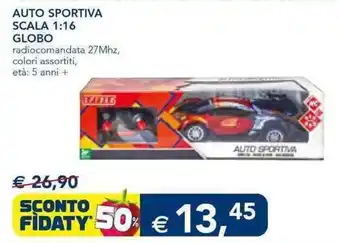 Auto Sportiva Scala 1:16 Globo