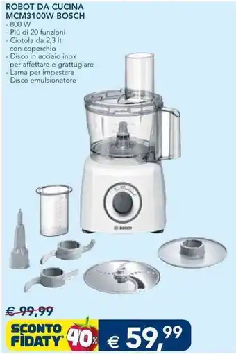 Esselunga Bosch Robot da Cucina MCM3100W offerta
