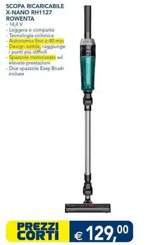 Esselunga Rowenta Scopa Ricaricabile X-Nano RH1127 offerta