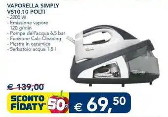 Esselunga Polti Vaporella Simply VS10.10 offerta