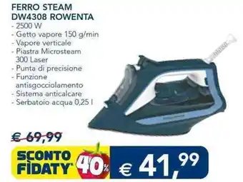 Esselunga Rowenta Ferro Steam DW4308 offerta