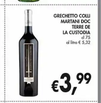 Supermercato Coal Grechetto colli martani doc terre de la custodia offerta