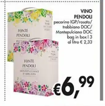 Supermercato Coal Vino pendoli offerta