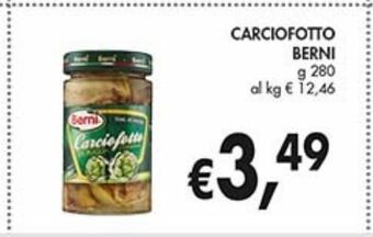 Supermercato Coal Carciofotto berni offerta