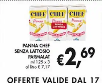 Supermercato Coal Panna chef senza lattosio parmalat offerta