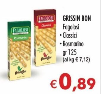 Grissin Bon Fagolosi Classici/Rosmarino gr 125