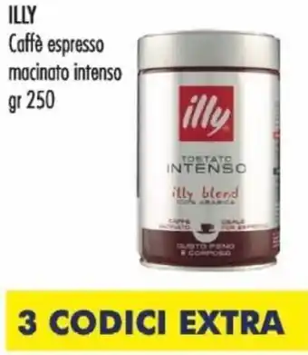 MerSi Supermercati Illy Caffè espresso macinato intenso gr 250 offerta
