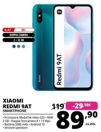 Comet Xiaomi Redmi 9AT Smartphone offerta