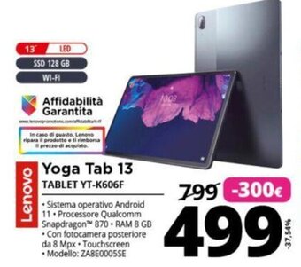 Lenovo Yoga Tab 13 Tablet YT-K606F