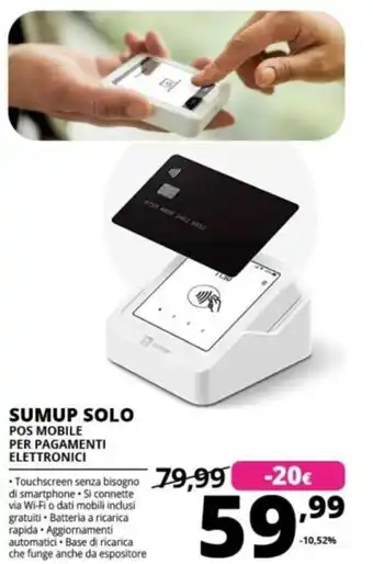 Comet Sumup Solo Pos Mobile per Pagamenti Elettronici offerta