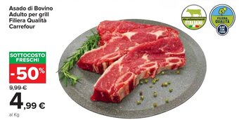 Carrefour Carrefour Asado di Bovino Adulto per grill Filiera Qualità offerta