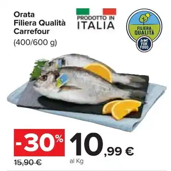 Carrefour Carrefour Orata Filiera Qualità 400/600g offerta