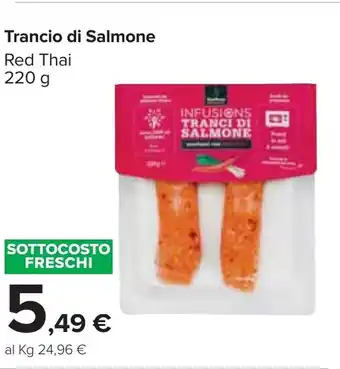 Carrefour Red Thai Trancio di Salmone 220G offerta