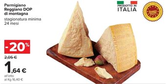 Carrefour Parmigiano Reggiano DOP di montagna 24 mesi offerta