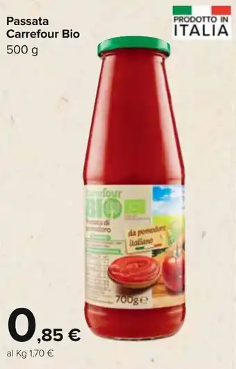 Carrefour Carrefour Bio Passata 500g offerta