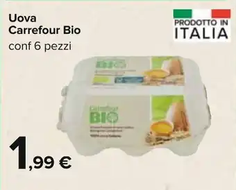 Carrefour Carrefour Bio Uova 5 pezzi offerta