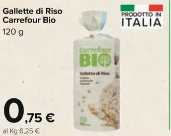 Carrefour Carrefour Bio Gallette di Riso 120g offerta