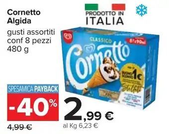 Carrefour Algida Cornetto 480g 8 pezzi offerta