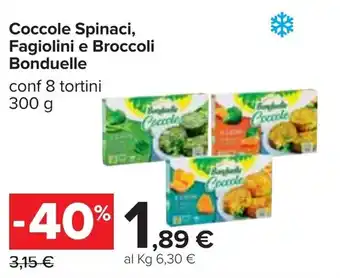 Carrefour Bonduelle Coccole Spinaci, Fagiolini e Broccoli 300g offerta