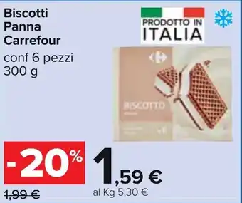 Carrefour Carrefour Biscotti Panna 6 pezzi 300g offerta