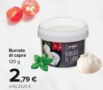 Carrefour Burrata di capra 120g offerta