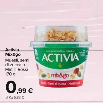 Carrefour Activia Mix&Go 170g offerta