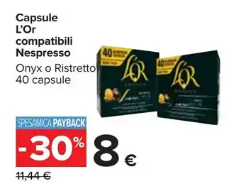 Carrefour L'Or Compatibili Nespresso Capsule offerta