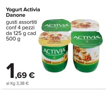 Carrefour Danone Activia Yogurt 125g cad 500g offerta