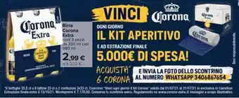 Carrefour Corona Extra Birra 3 pezzi 330ml offerta