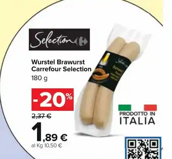 Carrefour Carrefour Selection Wurstel Brawurst 180g offerta