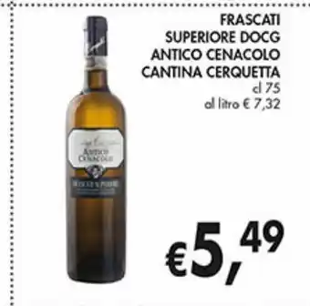 Frascati superiore docg antico cenacolo cantina cerquetta