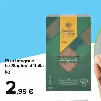 Carrefour Le Stagioni d'Italia Riso Integrale 1kg offerta