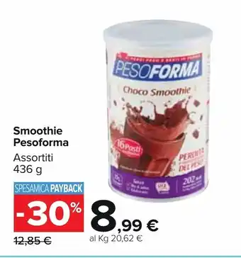 Carrefour Pesoforma Smoothie 436g offerta