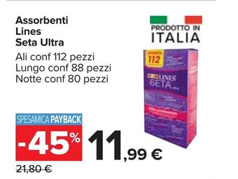 Carrefour Lines Seta Ultra Assorbenti offerta