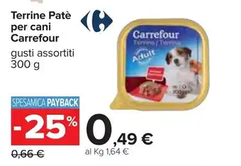 Carrefour Carrefour Terrine Patè per cani 300g offerta