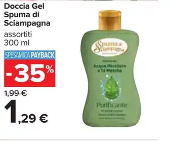 Carrefour Spuma di Sciampagna Doccia Gel 300ml offerta