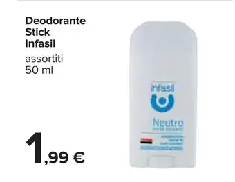 Carrefour Infasil Deodorante Stick 50ml offerta