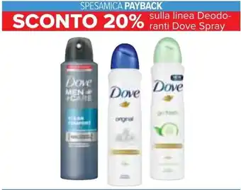 Carrefour Sconto 20% Dove Deodorante Spray offerta