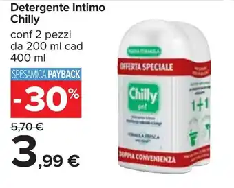 Carrefour Chilly Detergente Intimo 2 pezzi 200ml offerta