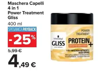 Gliss Maschera Capelli 4 in 1 Power Treatment 400ml