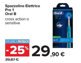 Carrefour Oral B Pro 1 Spazzolino Elettrico offerta