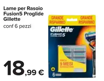 Carrefour Gillette Fusion5 Proglide Lame per Rasoio 6 pezzi offerta
