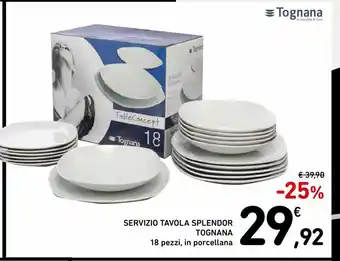 Spazio Conad Servizio da tavola splendor tognana offerta