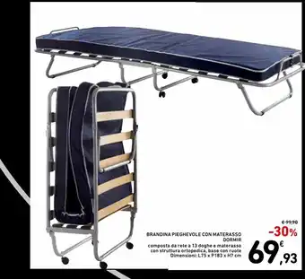 Spazio Conad Brandina pieghevole con materasso dormir offerta