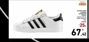 Spazio Conad Scarpe uomo e donna superstar adidas offerta