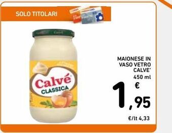 Spazio Conad Maionese in vaso vetro calvé 450 ml offerta