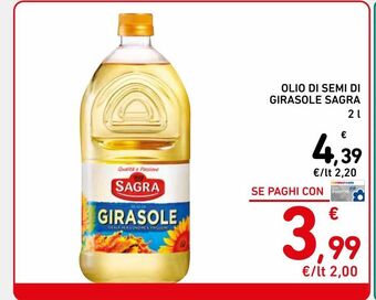 Spazio Conad Olio di semi di girasole sagra 2 l offerta