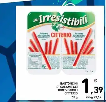 Spazio Conad Bastoncini di salame gli irresistibili citterio 60g offerta