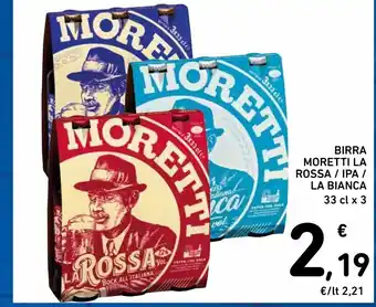 Spazio Conad Birra moretti la rossa / ipa / la bianca 33cl x3 offerta