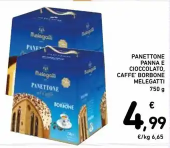 Spazio Conad Panettone panna e cioccolato, caffè borbone melegatti 750g offerta